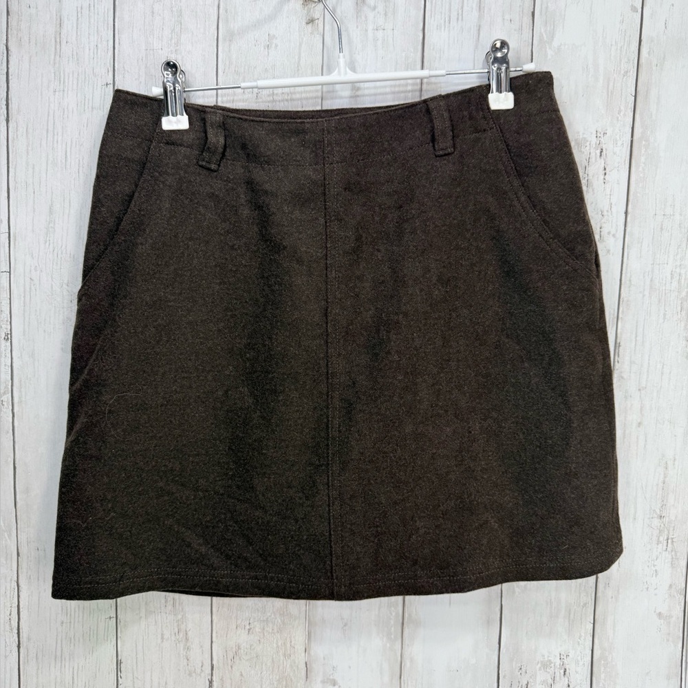 J. Crew Wool Blend cashmere Mini Skirt Pockets Side Zipper Size 6 Lined preppy